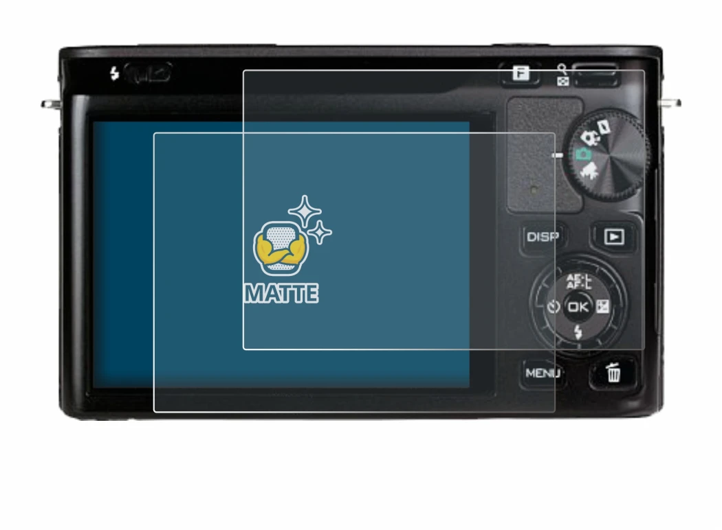 Immagine del dispositivo Nikon 1 J1 con un'ampia varietà di protezioni per lo schermo.
