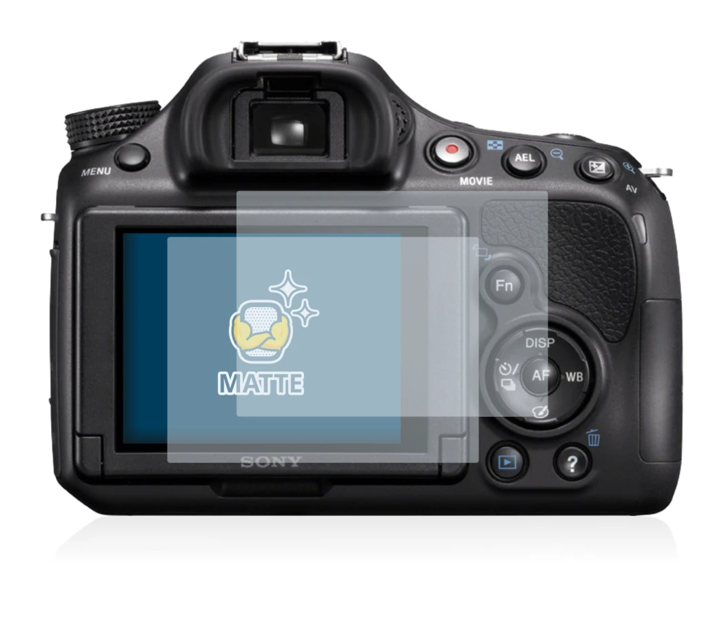 Immagine del dispositivo Sony Alpha 58 (SLT-A58) con un'ampia varietà di protezioni per lo schermo.