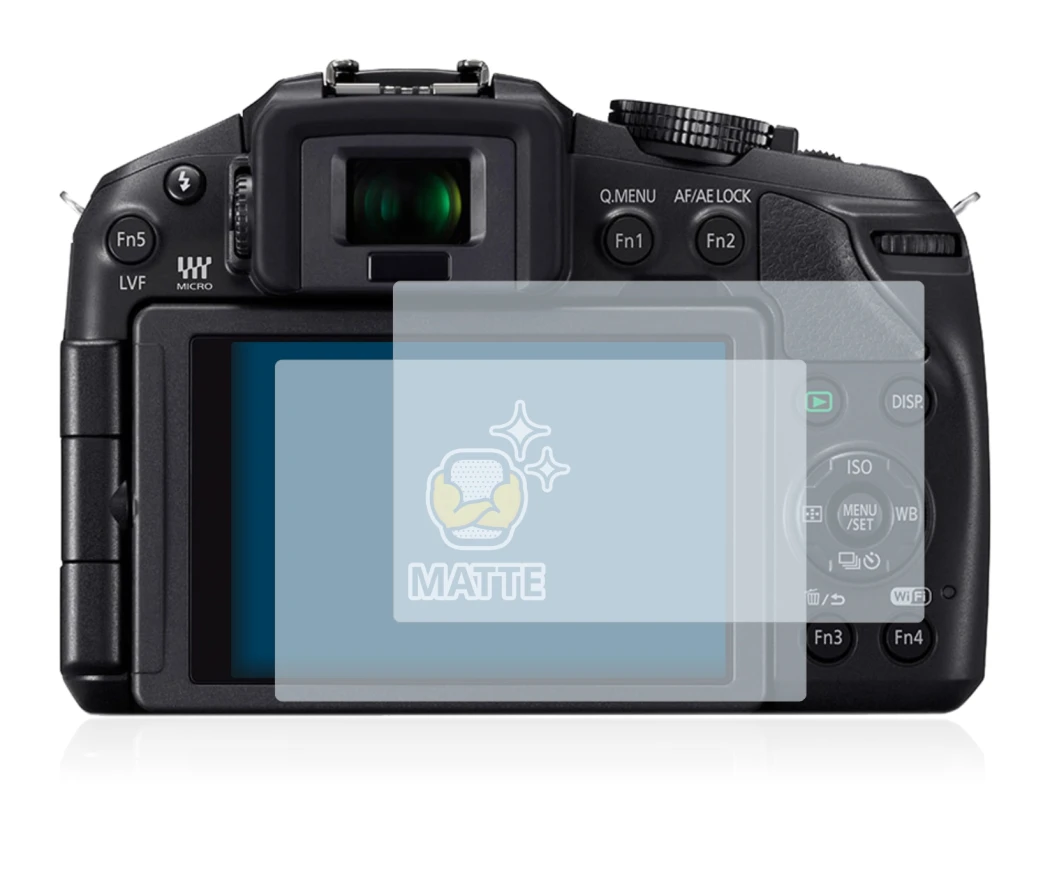 Immagine del dispositivo Panasonic Lumix DMC-G6 con un'ampia varietà di protezioni per lo schermo.