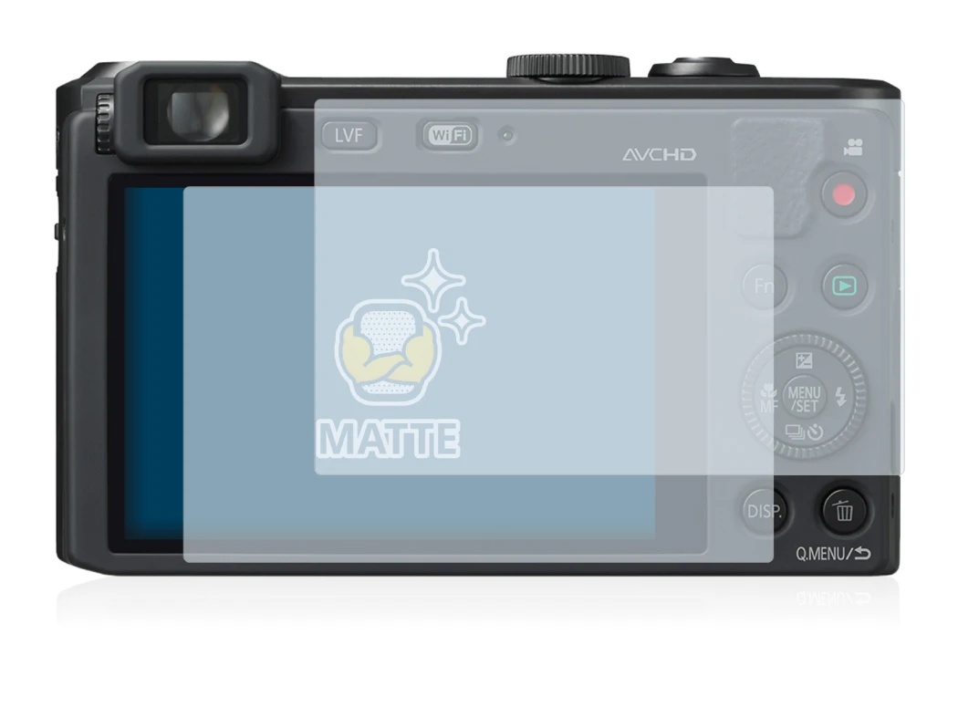Immagine del dispositivo Panasonic Lumix DMC-LF1 con un'ampia varietà di protezioni per lo schermo.