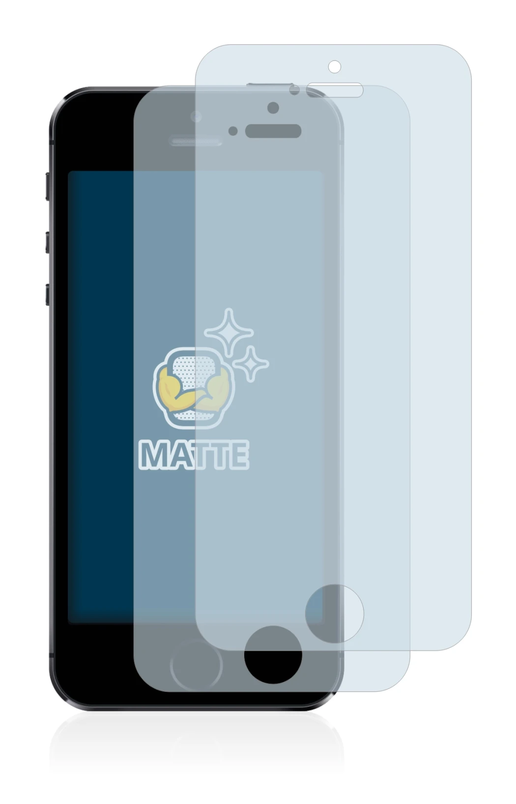 Immagine del dispositivo Apple iPhone 5S con un'ampia varietà di protezioni per lo schermo.