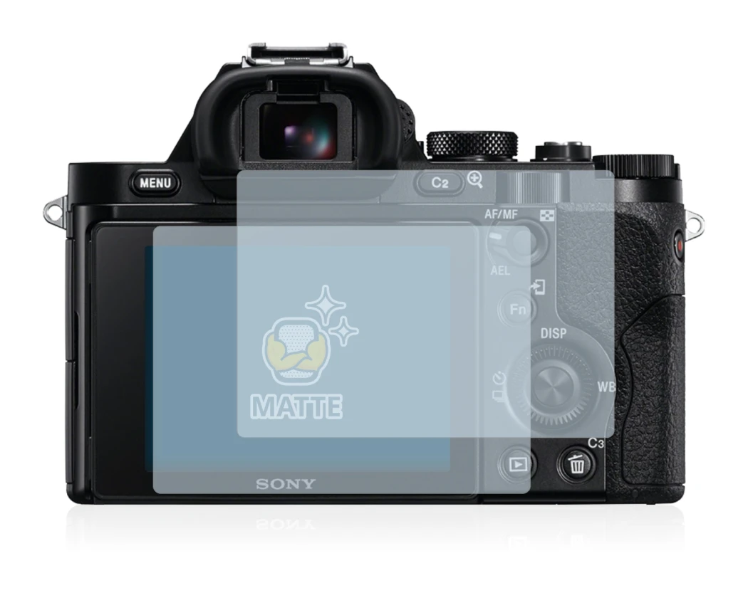 Immagine del dispositivo Sony Alpha 7 (ILCE-7) con un'ampia varietà di protezioni per lo schermo.