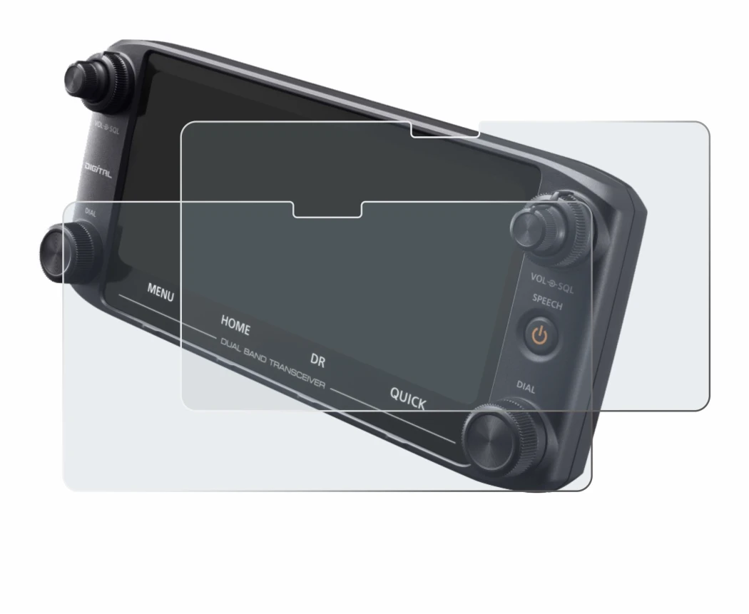Immagine del dispositivo Icom ID-5100 con un'ampia varietà di protezioni per lo schermo.