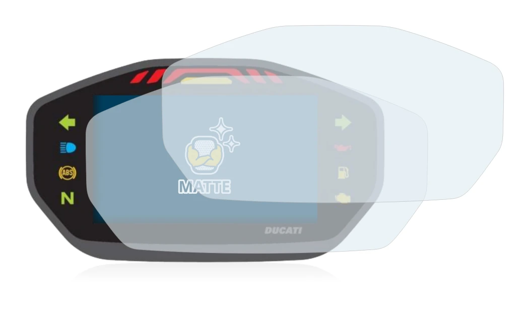 Immagine del dispositivo Ducati Monster 1200S Colour-TFT-Display con un'ampia varietà di protezioni per lo schermo.