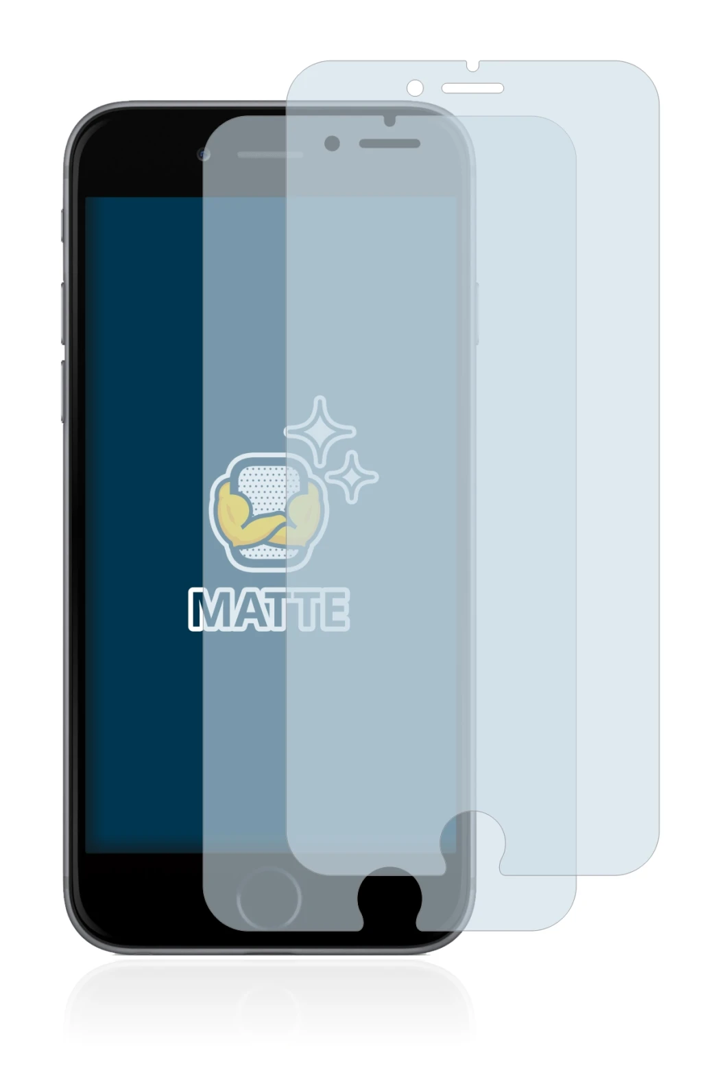 Immagine del dispositivo Apple iPhone 6 Plus con un'ampia varietà di protezioni per lo schermo.