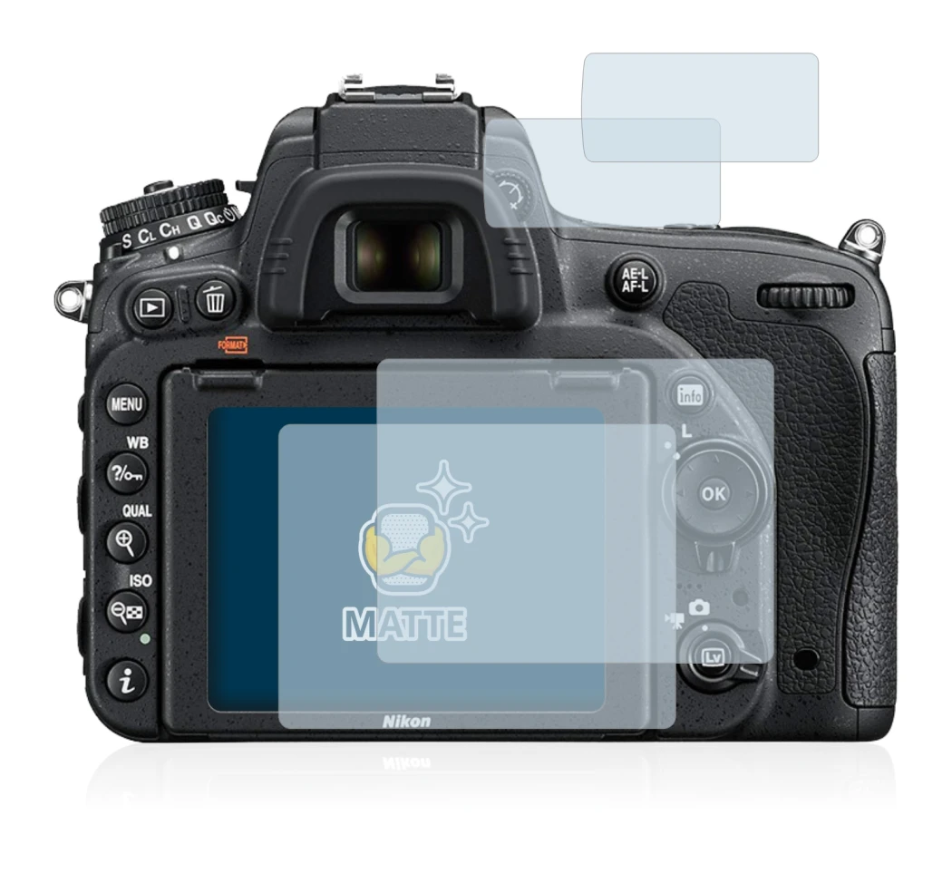 Immagine del dispositivo Nikon D750 con un'ampia varietà di protezioni per lo schermo.