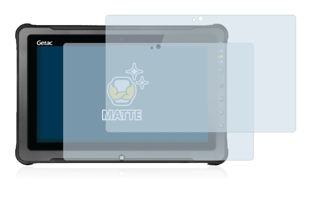 Immagine del dispositivo Getac F110 G5 con un'ampia varietà di protezioni per lo schermo.