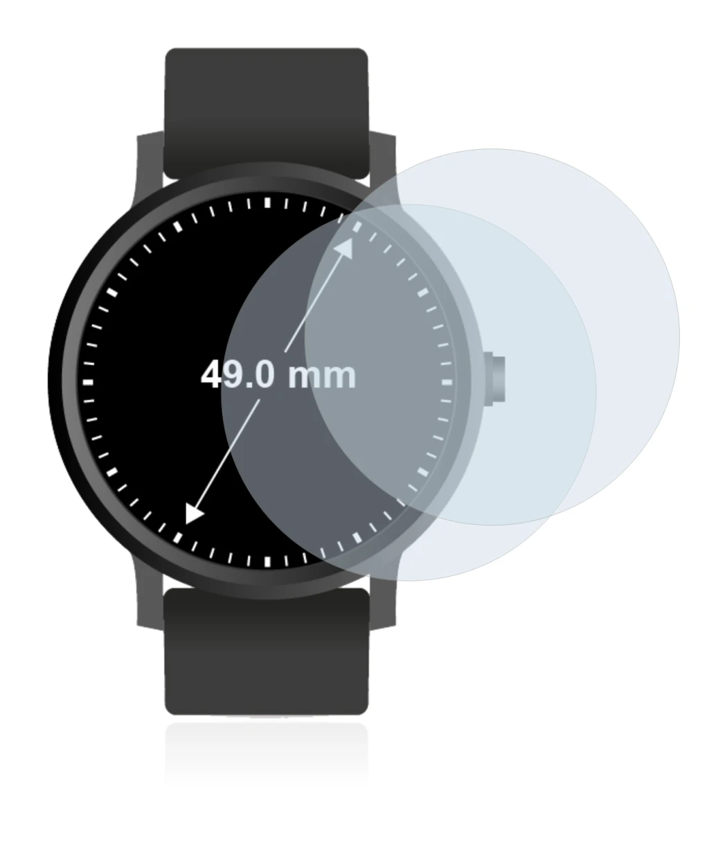 Immagine del dispositivo Orologi (Circolare, ø: 49 mm) con un'ampia varietà di protezioni per lo schermo.