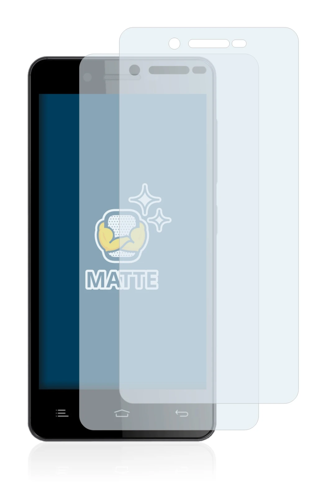 Immagine del dispositivo Gionee V183 con un'ampia varietà di protezioni per lo schermo.