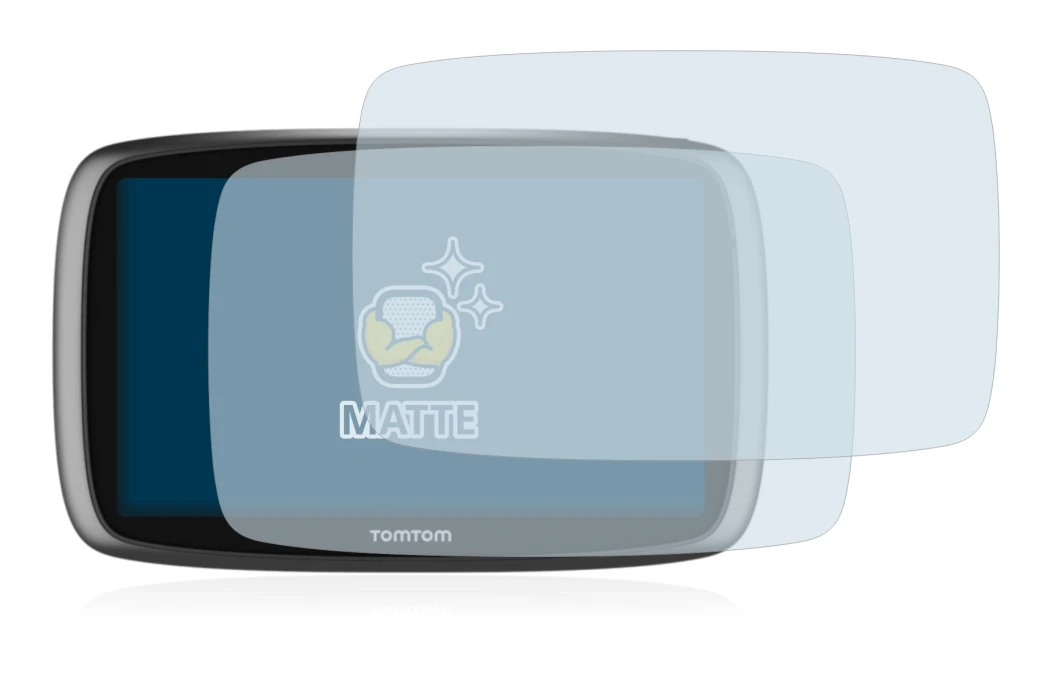 Immagine del dispositivo TomTom GO 6100 con un'ampia varietà di protezioni per lo schermo.