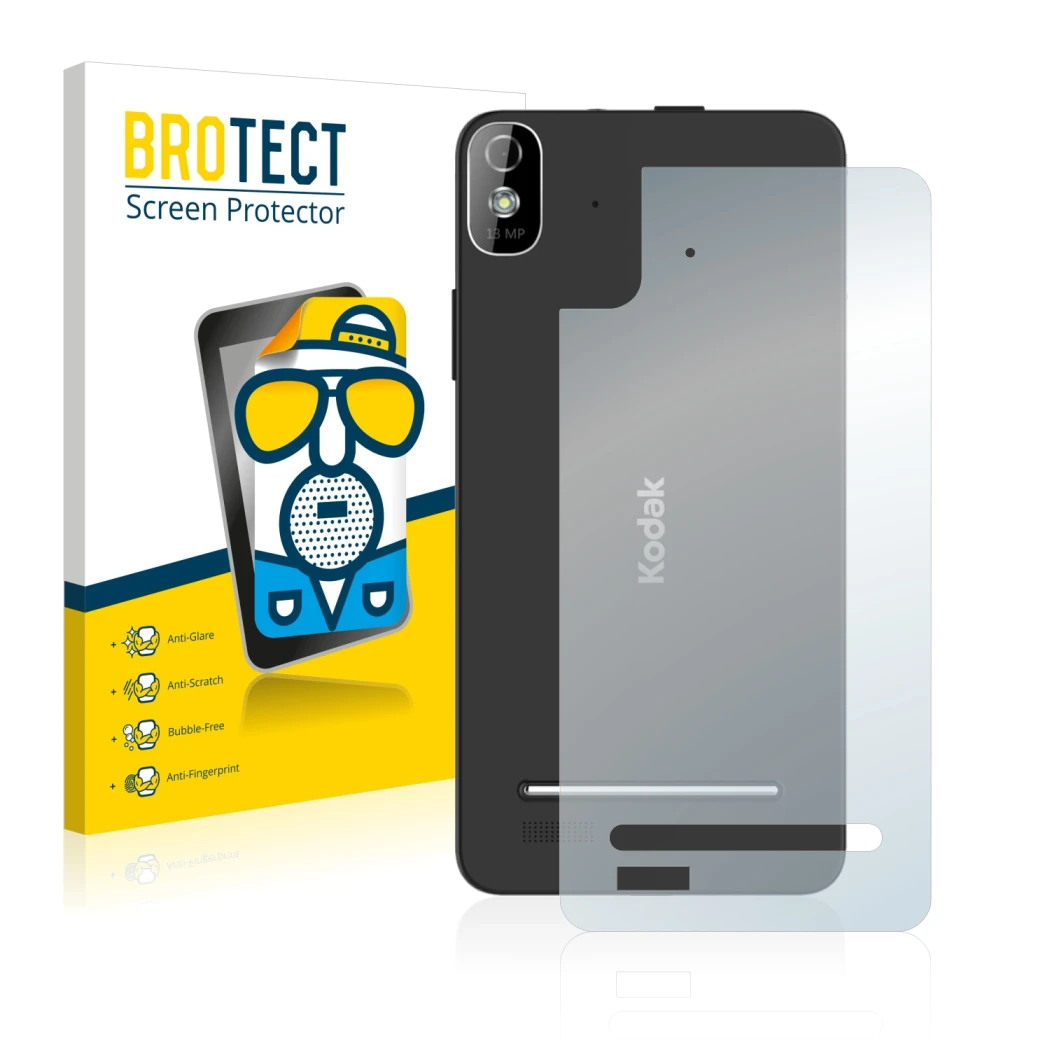 Parte frontale di una confezione del prodotto con il logo del marchio BROTECT. Accanto è raffigurato il dispositivo Kodak IM5