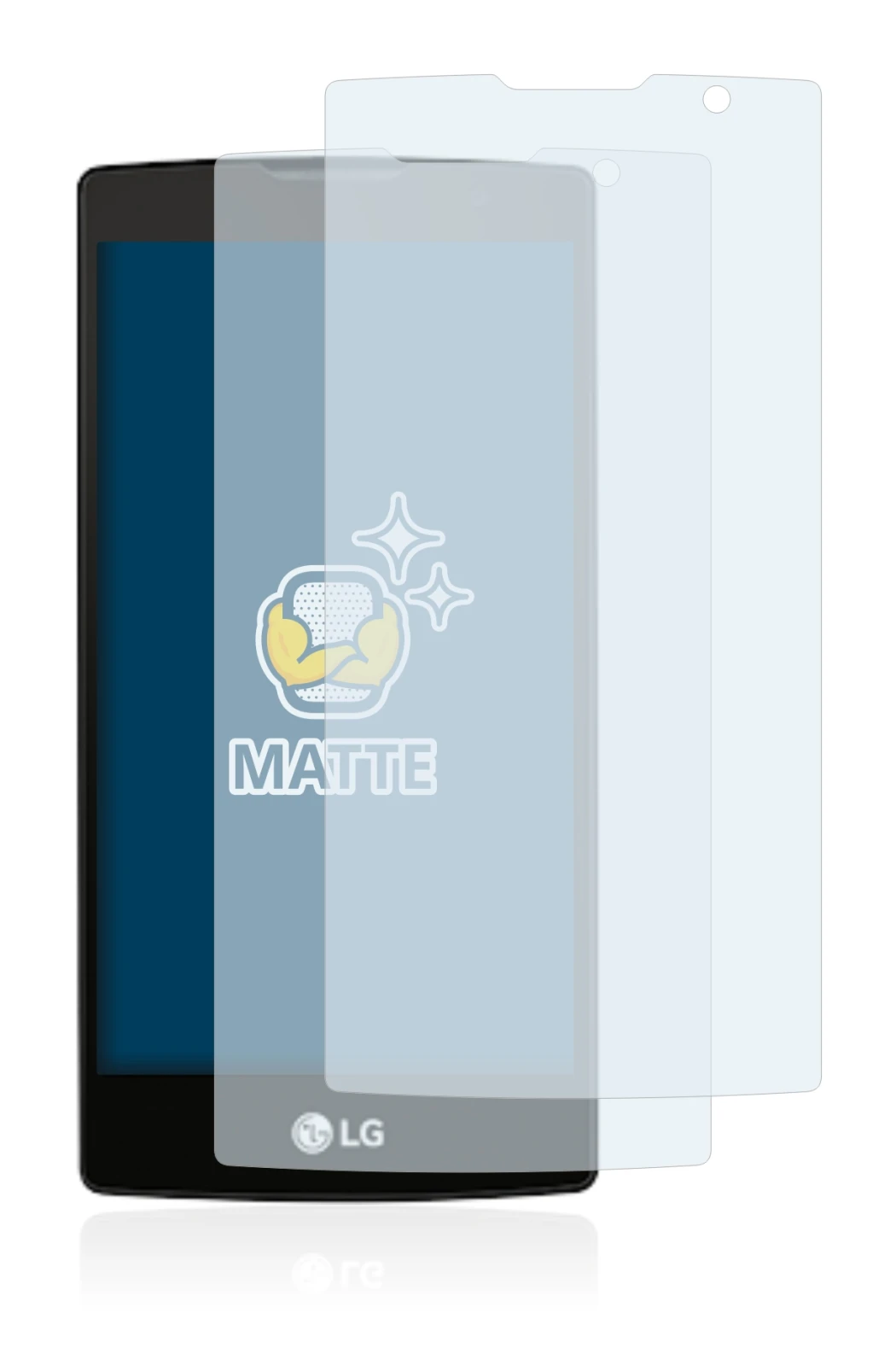 Immagine del dispositivo LG Logos con un'ampia varietà di protezioni per lo schermo.