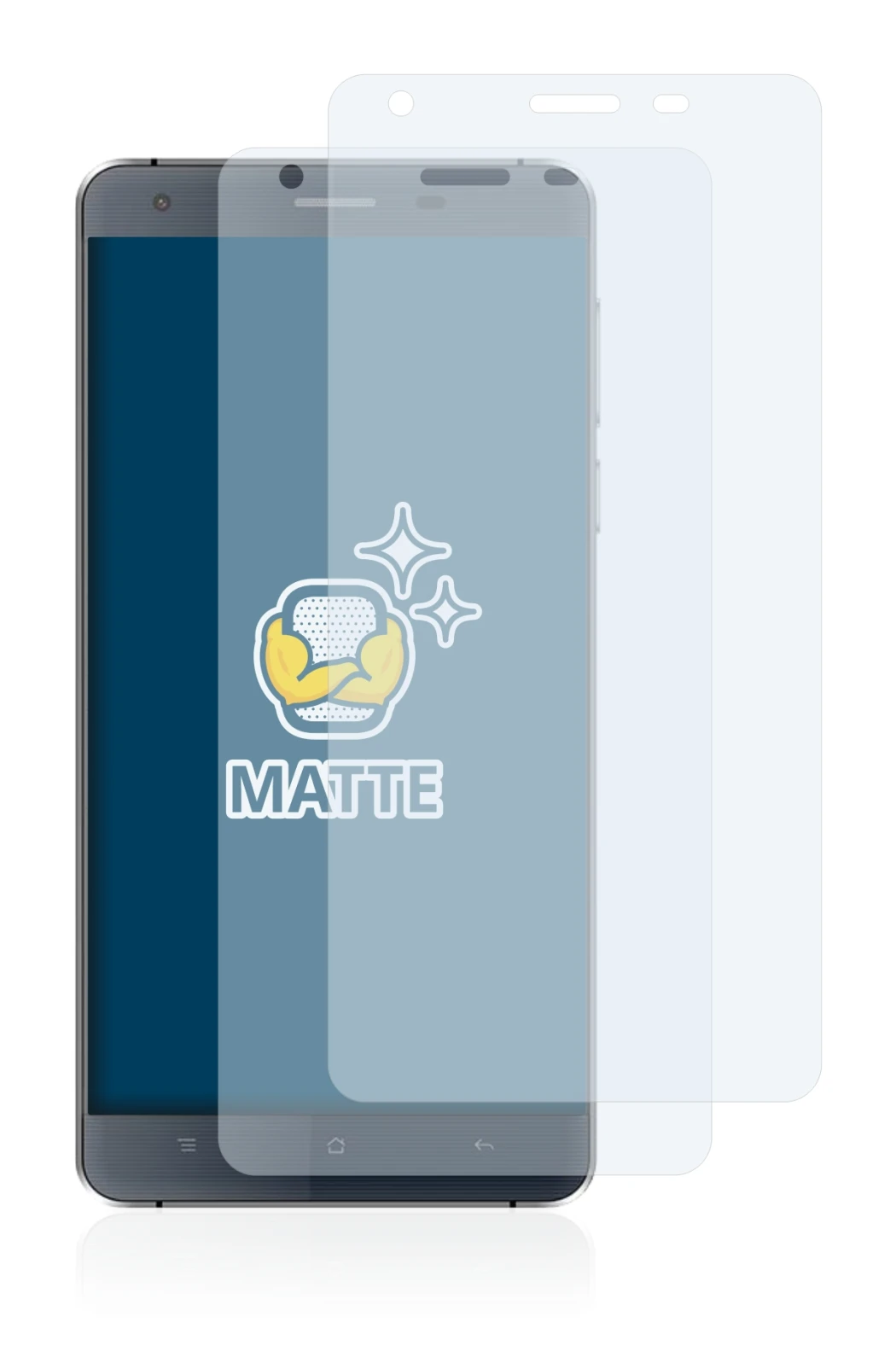 Immagine del dispositivo Oukitel K6000 con un'ampia varietà di protezioni per lo schermo.