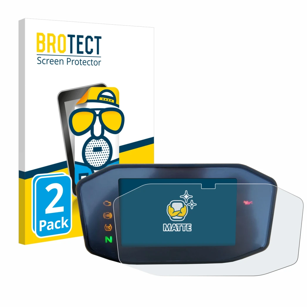 Parte frontale di una confezione del prodotto con il logo del marchio BROTECT. Accanto è raffigurato il dispositivo KTM 690 Du