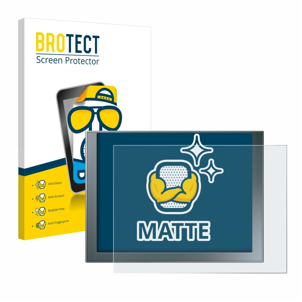 Parte frontale di una confezione del prodotto con il logo del marchio BROTECT. Accanto è raffigurato il dispositivo Siemens Si