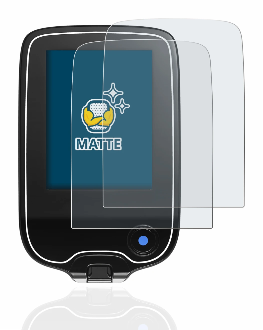 Immagine del dispositivo Freestyle Libre con un'ampia varietà di protezioni per lo schermo.