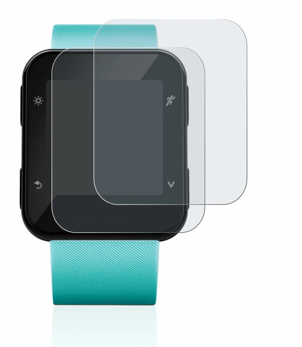 Immagine del dispositivo Garmin Forerunner 35 con un'ampia varietà di protezioni per lo schermo.