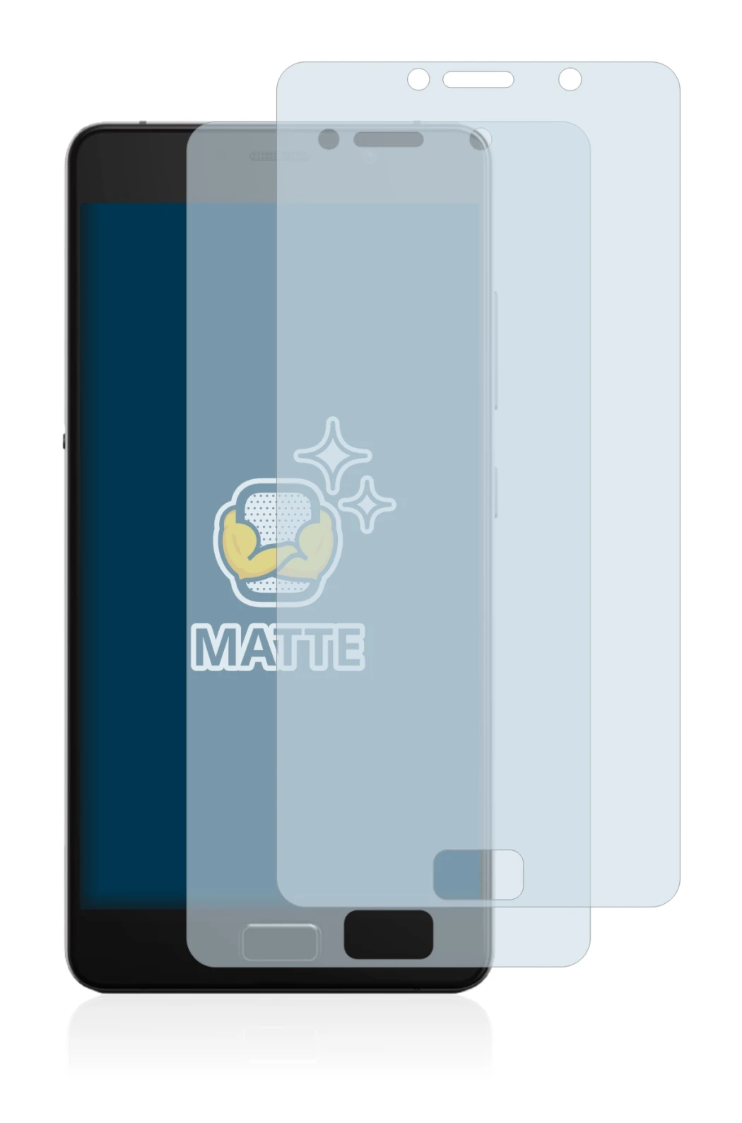 Immagine del dispositivo Lenovo P2 con un'ampia varietà di protezioni per lo schermo.