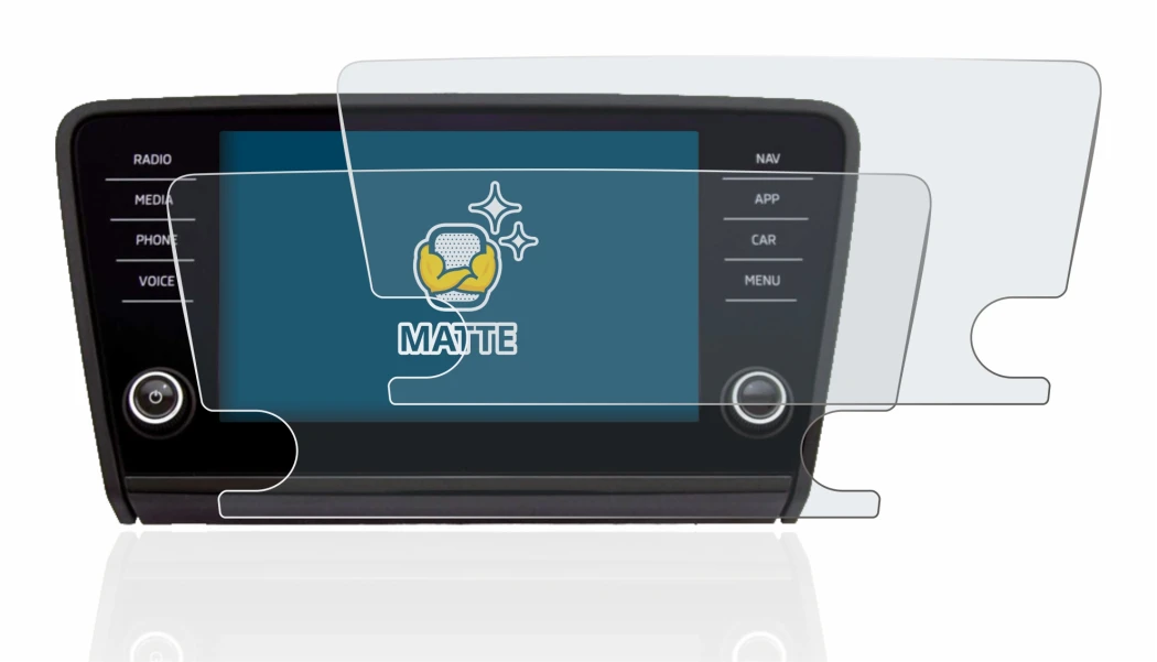 Immagine del dispositivo Skoda Octavia 2017 Infotainment System con un'ampia varietà di protezioni per lo schermo.