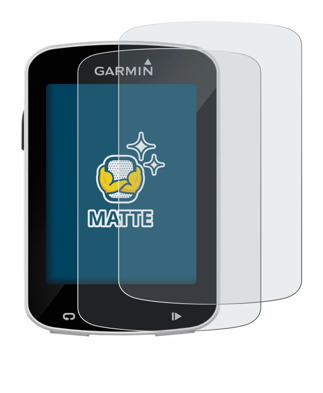 Immagine del dispositivo Garmin Edge Explore 820 con un'ampia varietà di protezioni per lo schermo.
