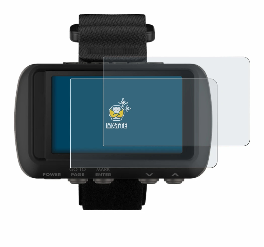 Immagine del dispositivo Garmin Foretrex 601 con un'ampia varietà di protezioni per lo schermo.