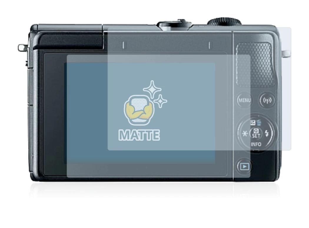 Immagine del dispositivo Canon EOS M100 con un'ampia varietà di protezioni per lo schermo.