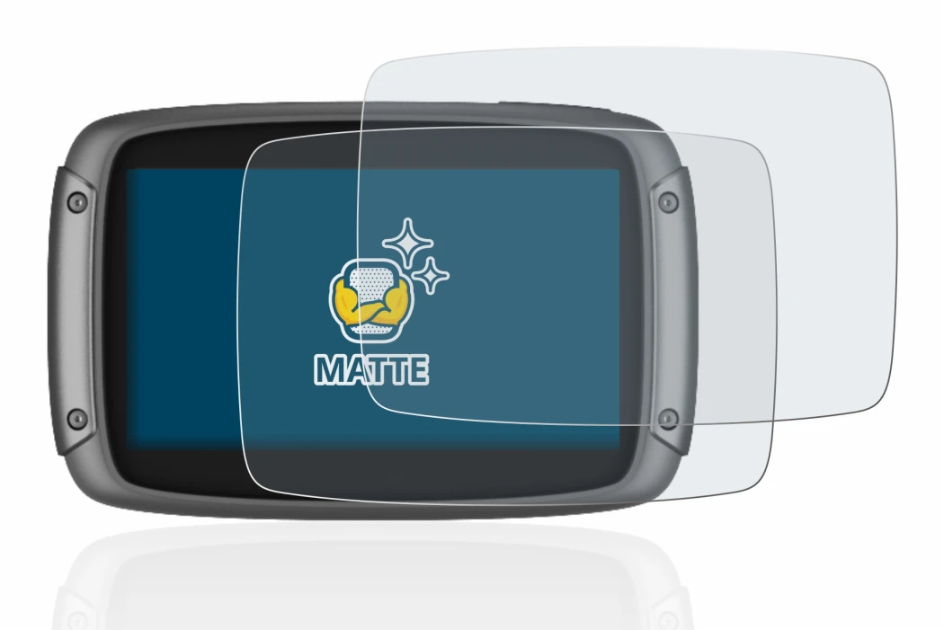Immagine del dispositivo TomTom Rider 550 con un'ampia varietà di protezioni per lo schermo.