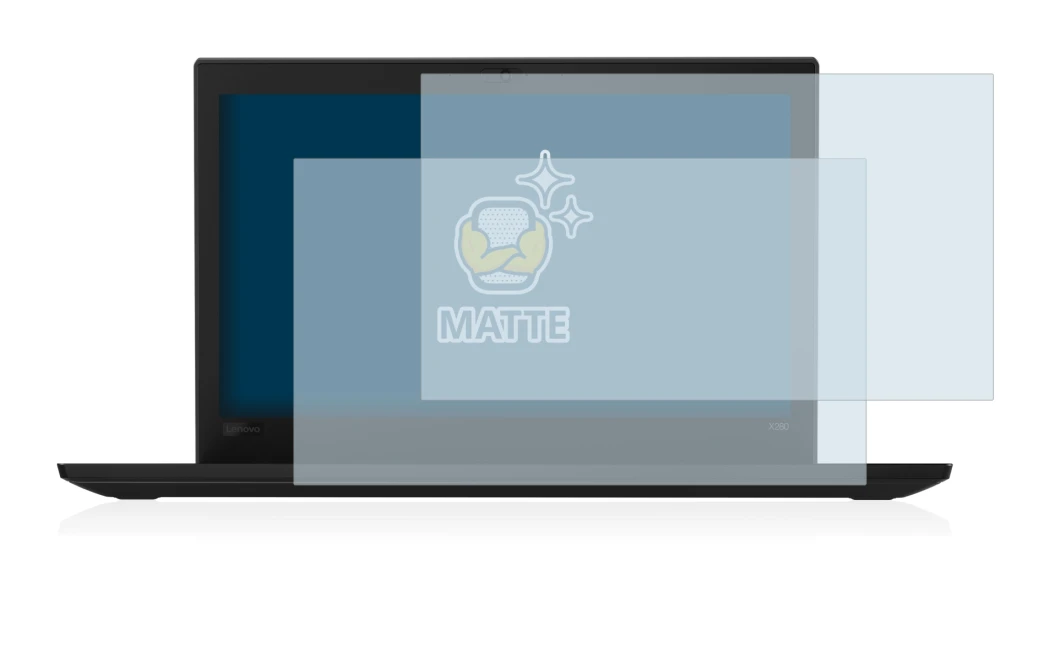 Immagine del dispositivo Lenovo Thinkpad X280 con un'ampia varietà di protezioni per lo schermo.