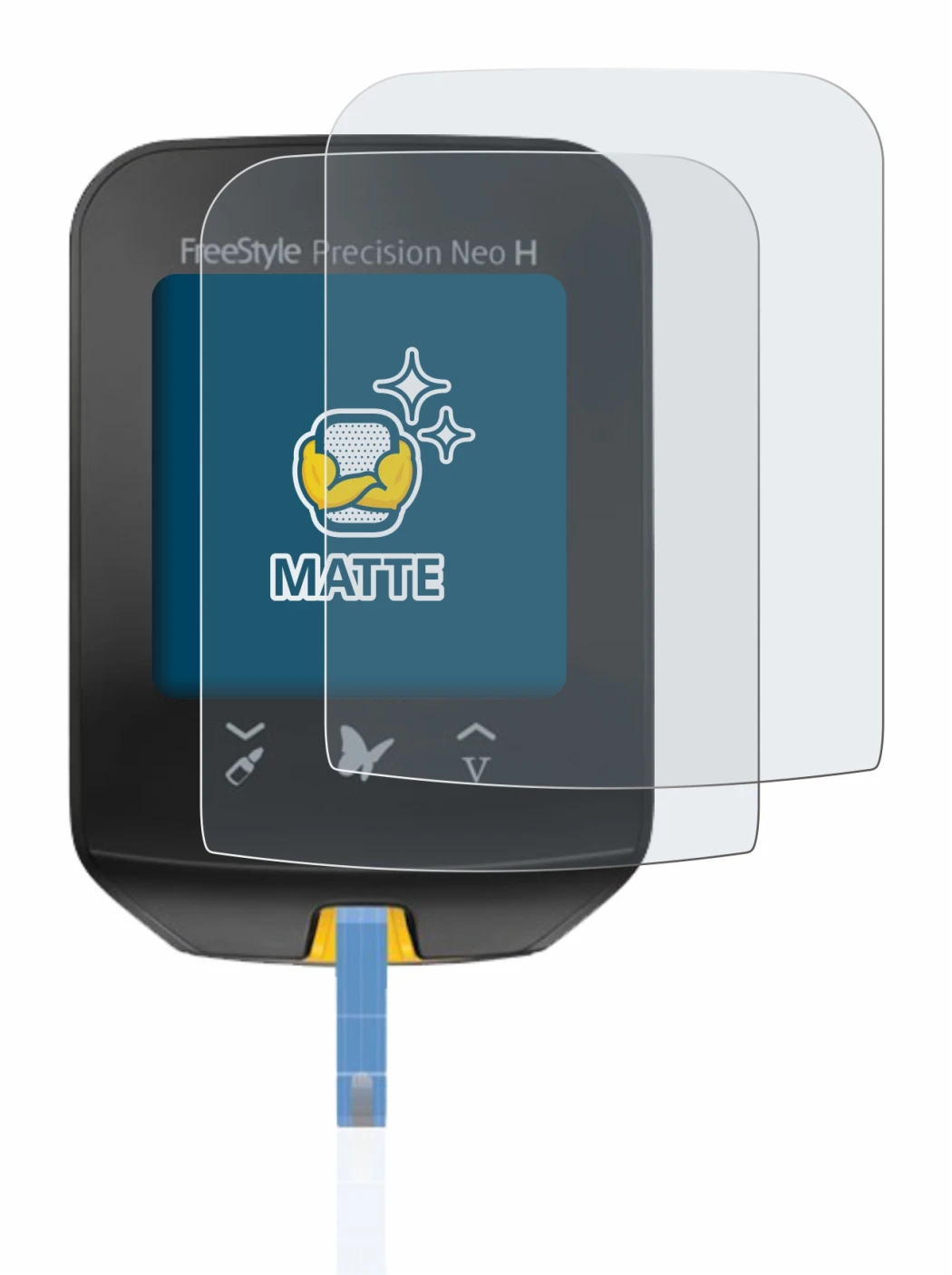 Immagine del dispositivo Freestyle Precision Neo H con un'ampia varietà di protezioni per lo schermo.