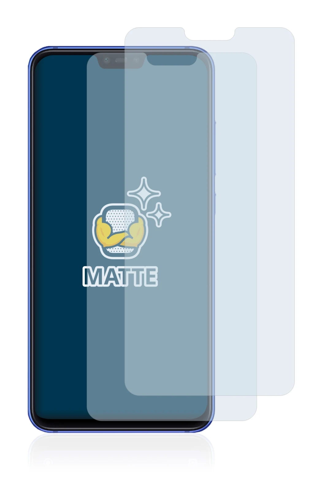 Immagine del dispositivo Xiaomi Mi 8 Lite con un'ampia varietà di protezioni per lo schermo.