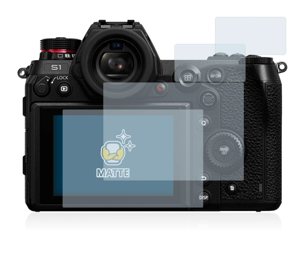 Immagine del dispositivo Panasonic Lumix DC-S1 con un'ampia varietà di protezioni per lo schermo.