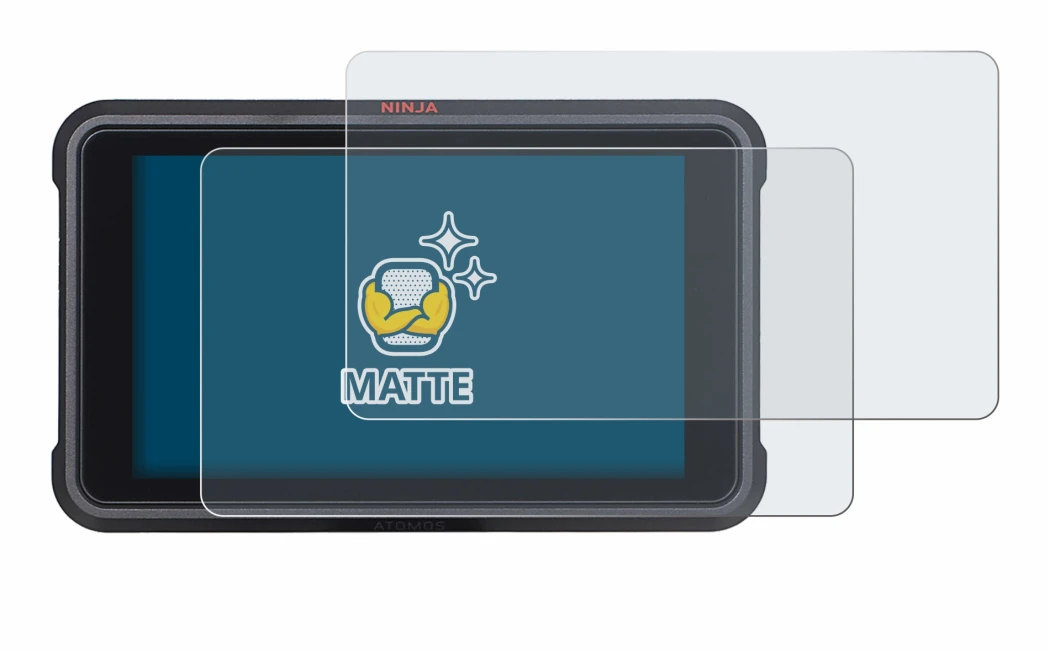 Immagine del dispositivo Atomos Ninja V con un'ampia varietà di protezioni per lo schermo.