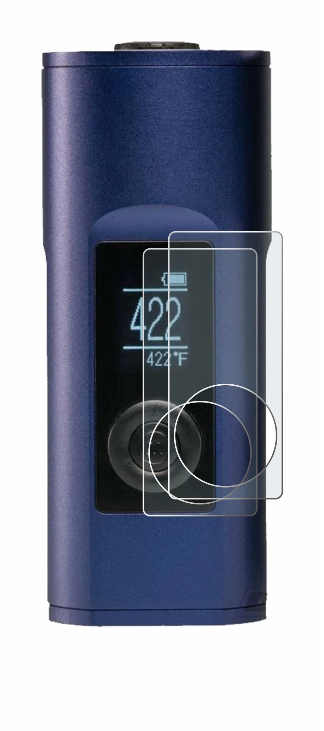 Immagine del dispositivo Arizer Solo 2 con un'ampia varietà di protezioni per lo schermo.
