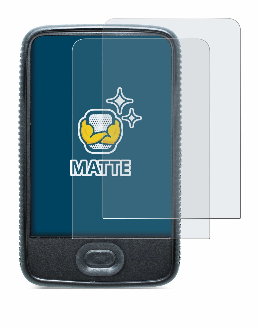 Immagine del dispositivo Dexcom G6 Receiver CGM con un'ampia varietà di protezioni per lo schermo.