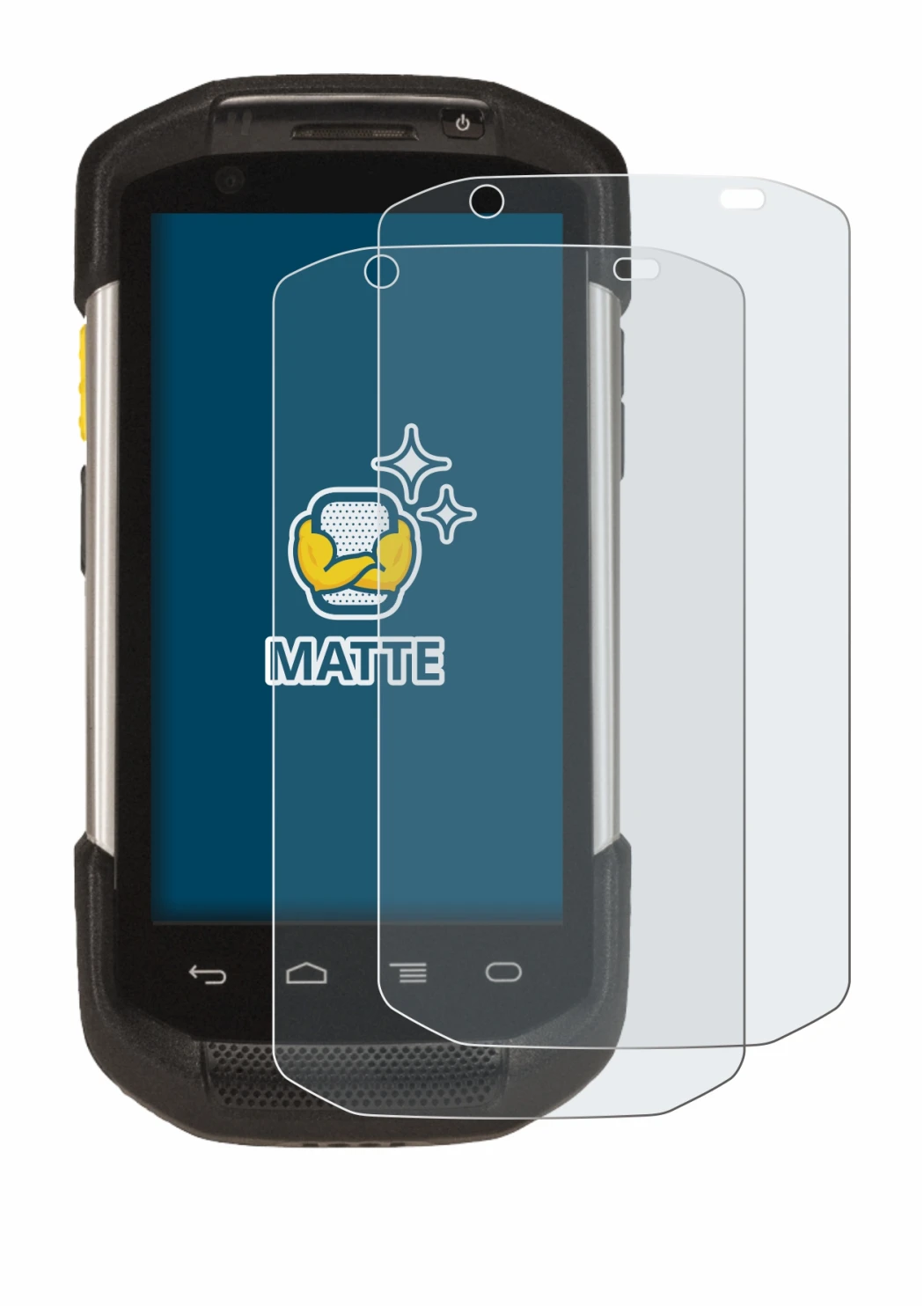 Immagine del dispositivo Zebra TC77 con un'ampia varietà di protezioni per lo schermo.