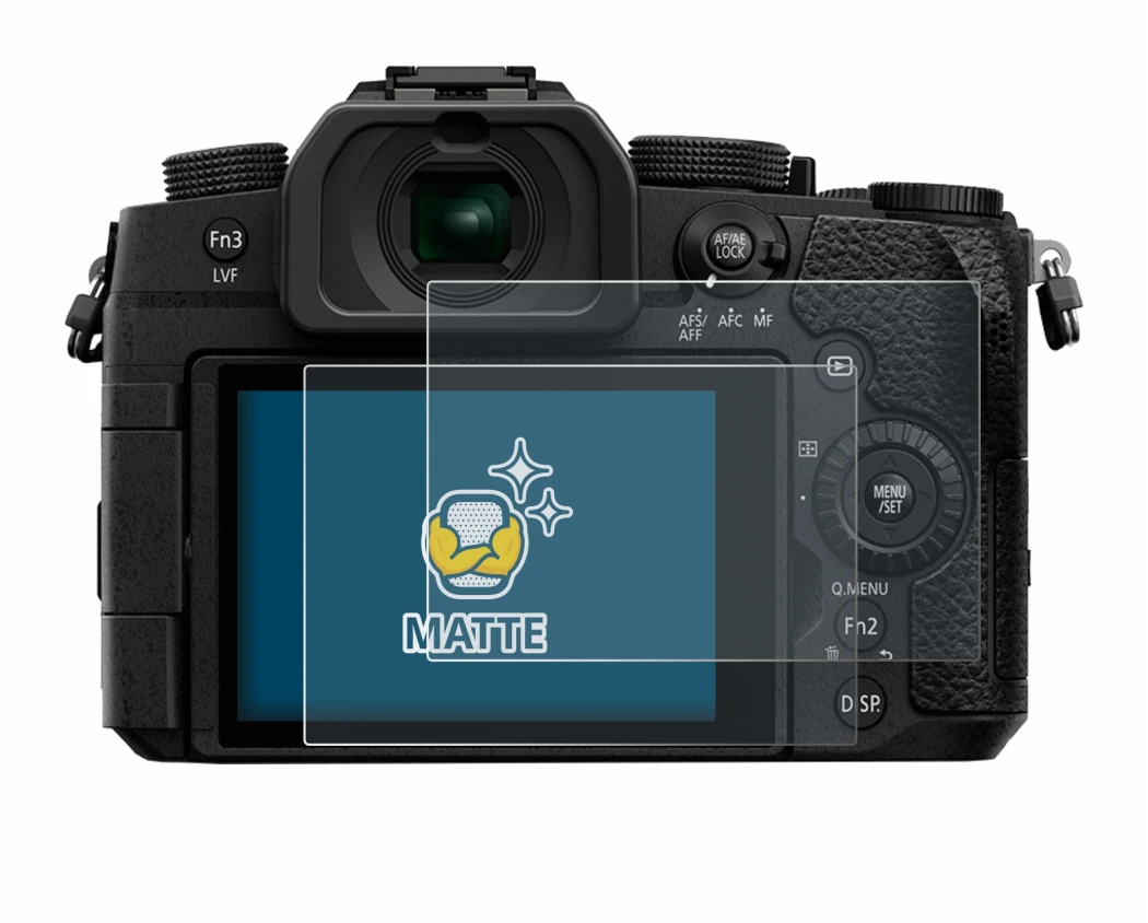 Immagine del dispositivo Panasonic Lumix DC-G91 con un'ampia varietà di protezioni per lo schermo.