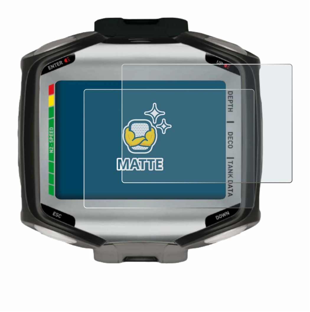 Immagine del dispositivo Mares Quad con un'ampia varietà di protezioni per lo schermo.