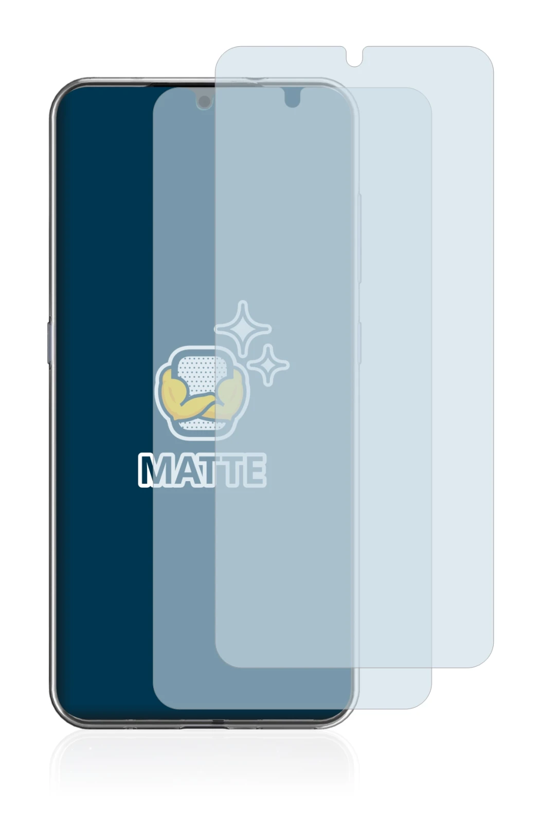 Immagine del dispositivo Nokia 7.2 con un'ampia varietà di protezioni per lo schermo.