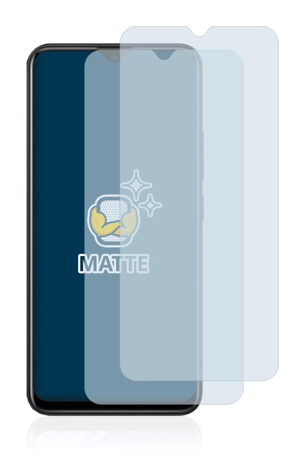 Immagine del dispositivo Xiaomi Redmi Note 8T con un'ampia varietà di protezioni per lo schermo.