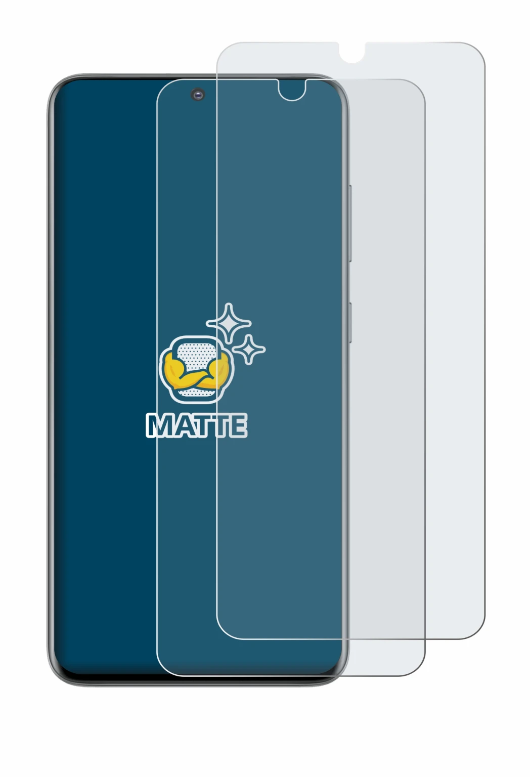 Immagine del dispositivo Samsung Galaxy S20 con un'ampia varietà di protezioni per lo schermo.