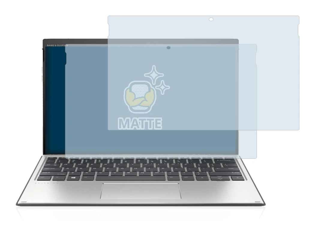 Immagine del dispositivo HP Elite x2 G4 con un'ampia varietà di protezioni per lo schermo.