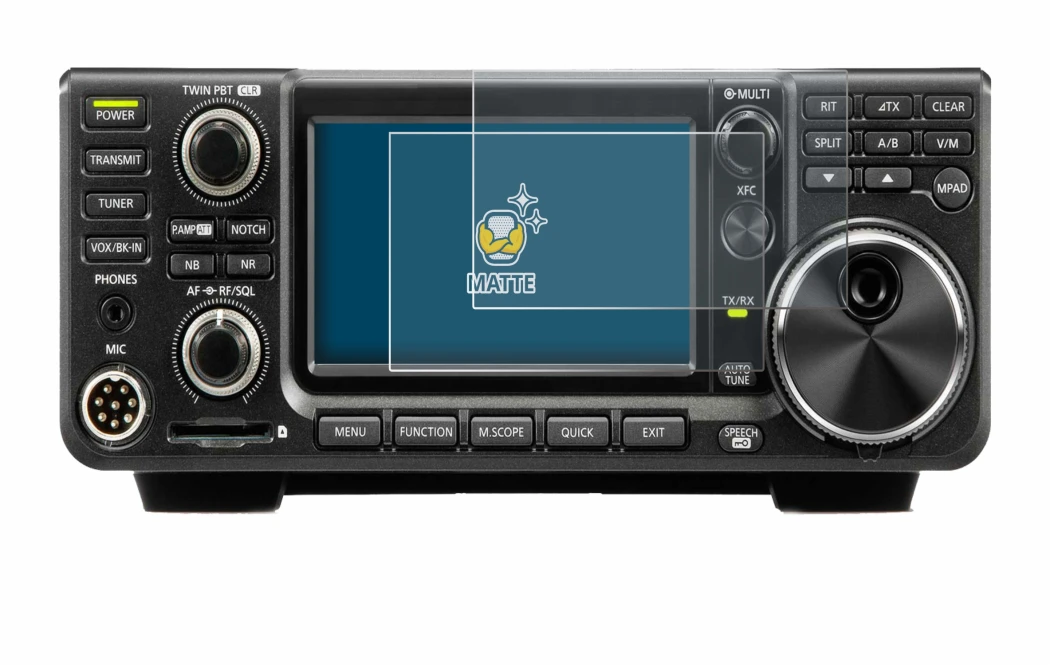 Immagine del dispositivo Icom IC-9700 con un'ampia varietà di protezioni per lo schermo.