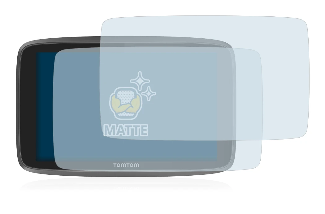 Immagine del dispositivo TomTom Go Professional 6250 con un'ampia varietà di protezioni per lo schermo.