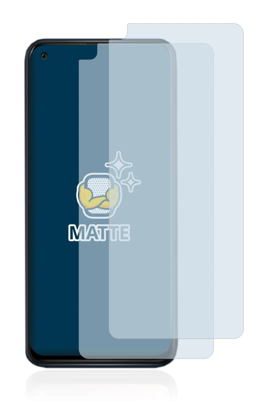 Immagine del dispositivo Wiko View 5 Plus con un'ampia varietà di protezioni per lo schermo.
