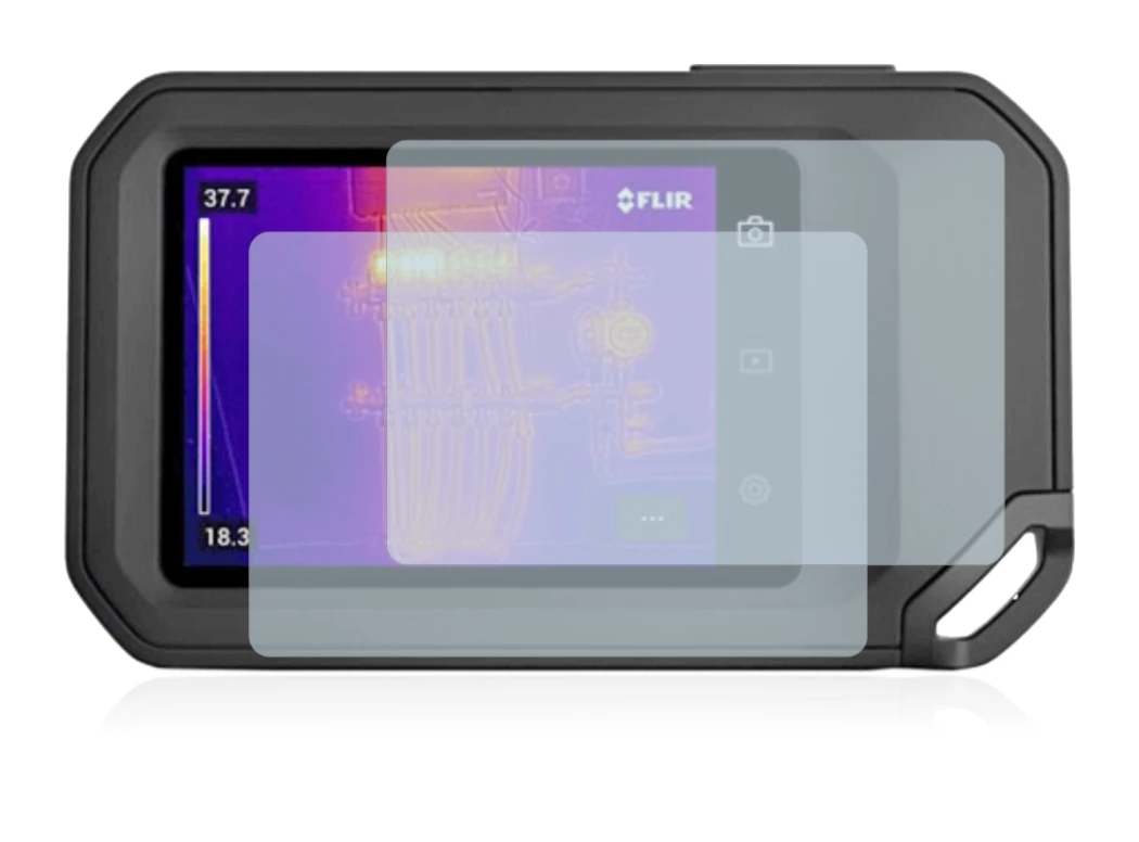 Immagine del dispositivo Flir C5 con un'ampia varietà di protezioni per lo schermo.