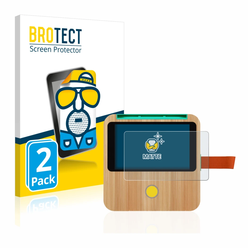 Parte frontale di una confezione del prodotto con il logo del marchio BROTECT. Accanto è raffigurato il dispositivo tigerbox T