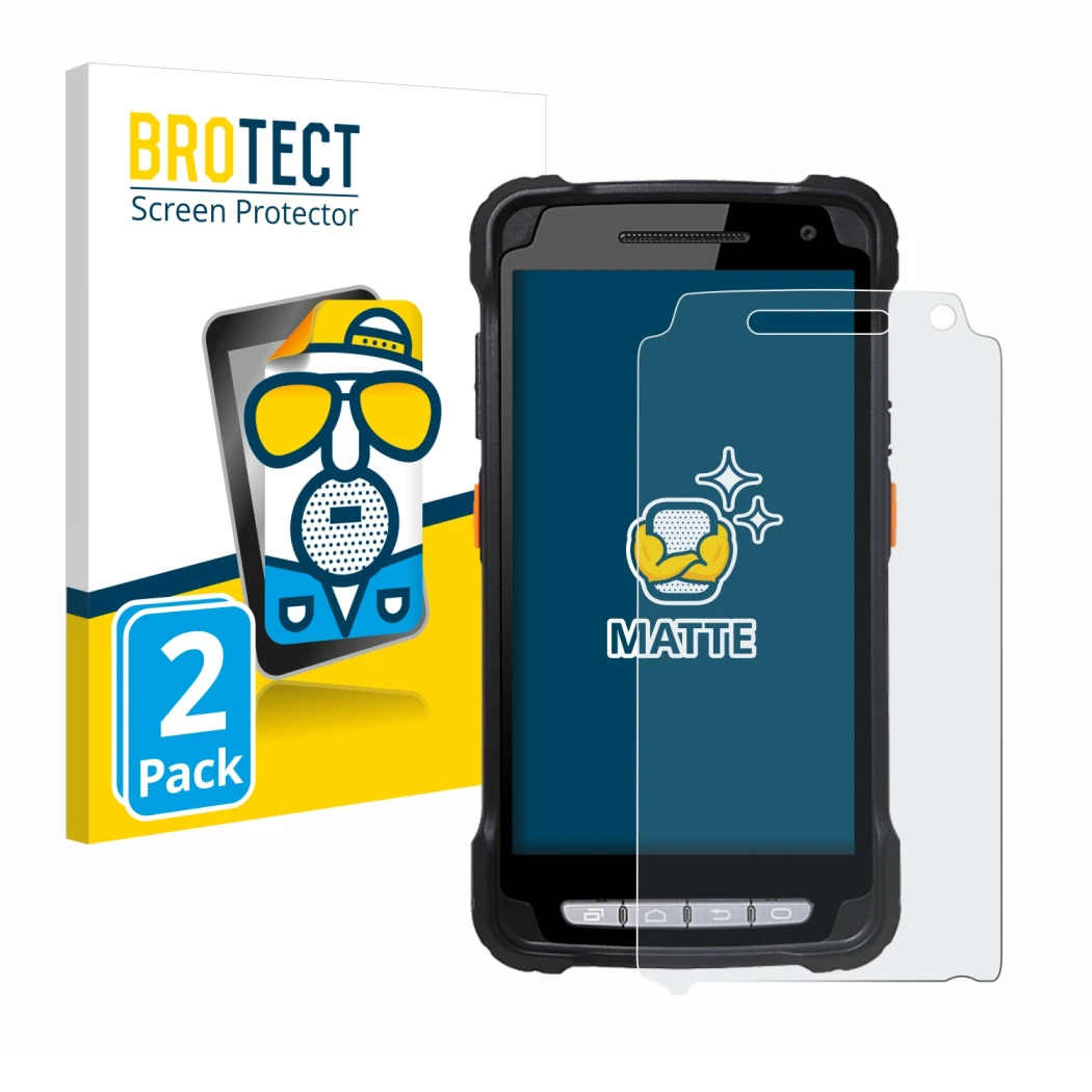 Parte frontale di una confezione del prodotto con il logo del marchio BROTECT. Accanto è raffigurato il dispositivo Point Mobi