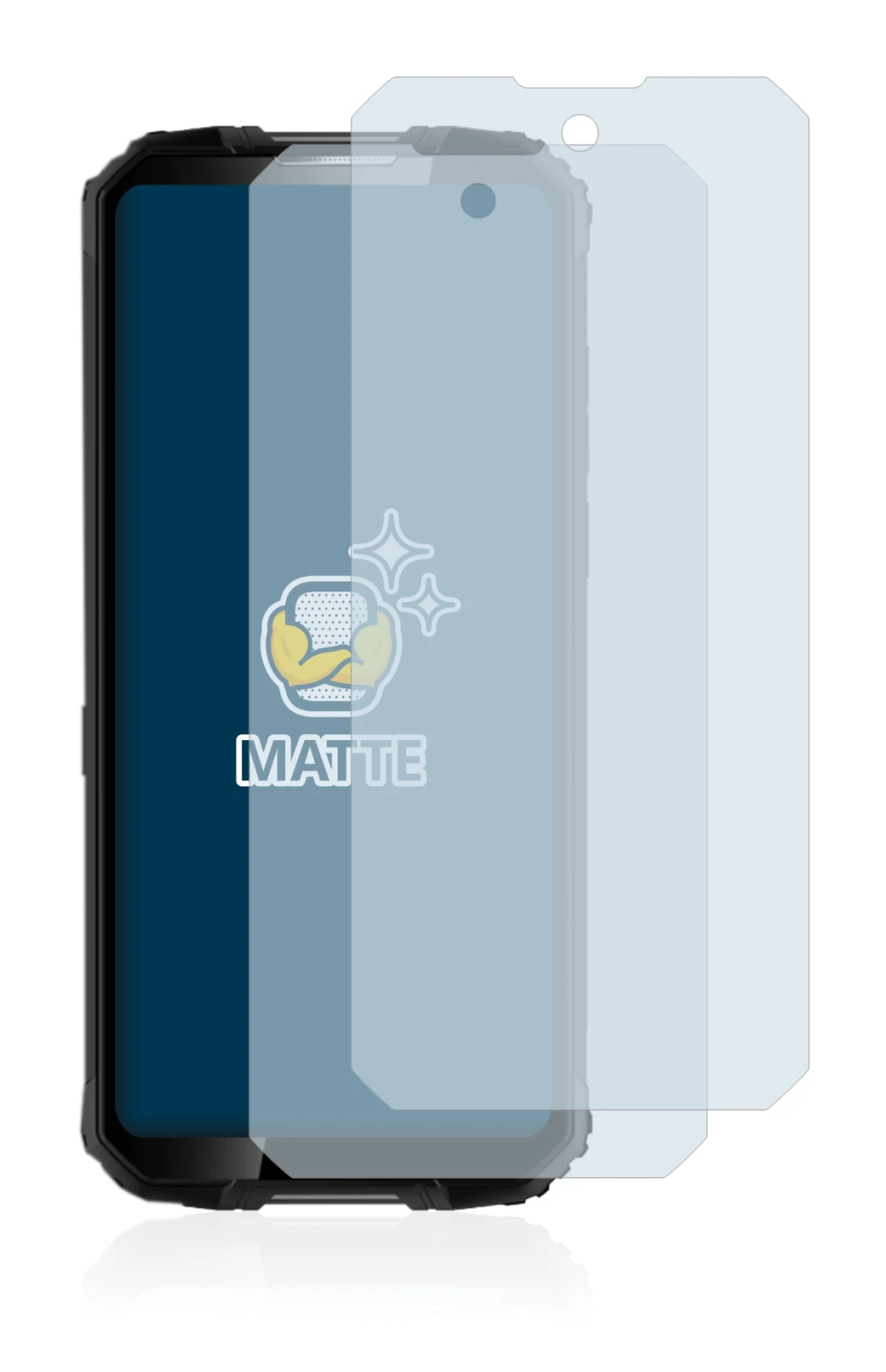 Immagine del dispositivo Oukitel WP10 5G con un'ampia varietà di protezioni per lo schermo.
