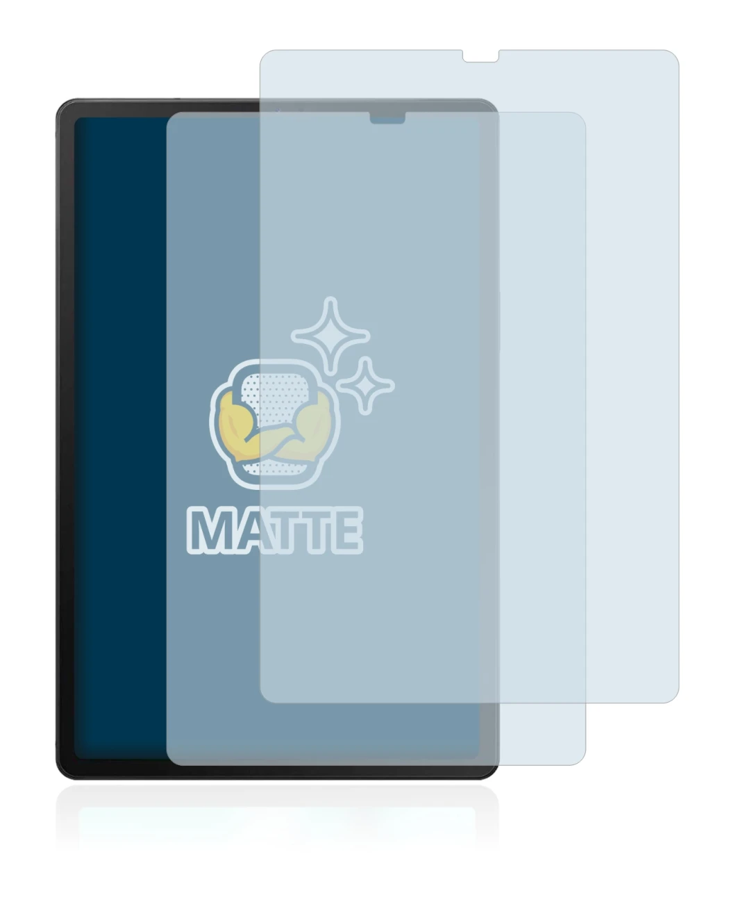 Immagine del dispositivo Samsung Galaxy Tab S5e 2019 con un'ampia varietà di protezioni per lo schermo.