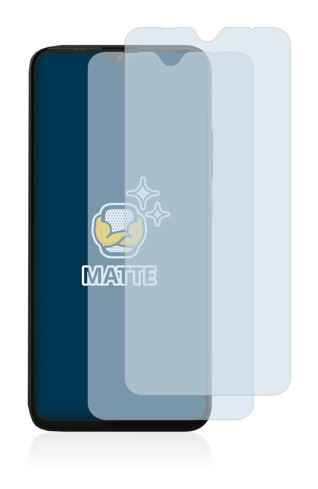 Immagine del dispositivo Gigaset GS4 con un'ampia varietà di protezioni per lo schermo.